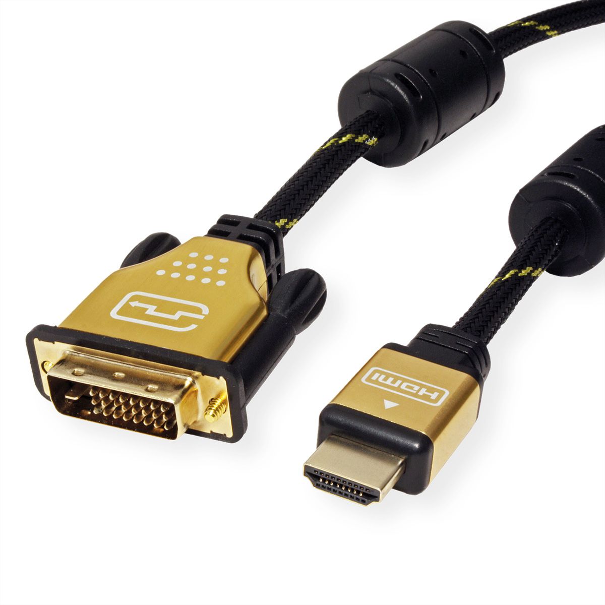 ROLINE GOLD Monitor Cable, DVI (24+1) HDMI, Dual Link, M/M, 3 m