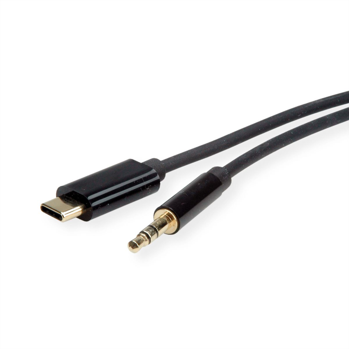 Roline Type C 3 5mm Audio Adapter M M Black 0 8 M Secomp International Ag