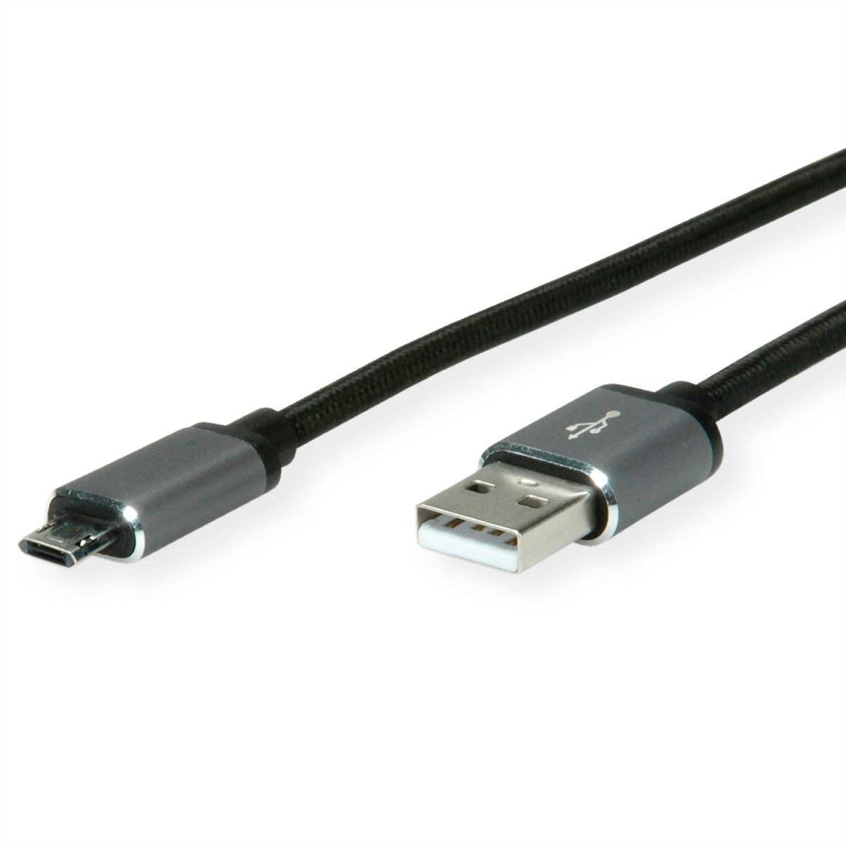 ROLINE USB 2.0 Cable, A - Micro B (reversible), M/M, 1.8 m