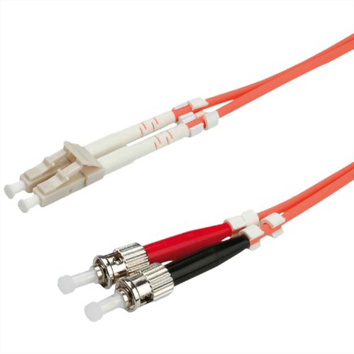 VALUE Fibre Optic Jumper Cable 62,5/125&micro;m LC/ST, OM1, orange, 1 m