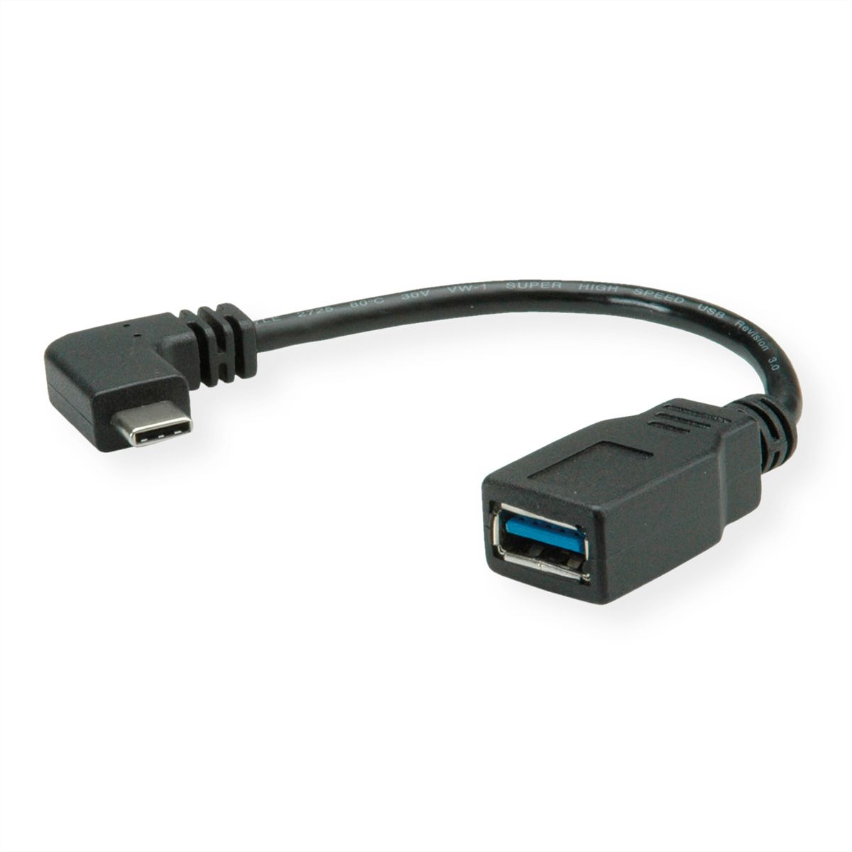 Roline Usb Type C 90 Angled A M F Otg Black 0 15 M Secomp International