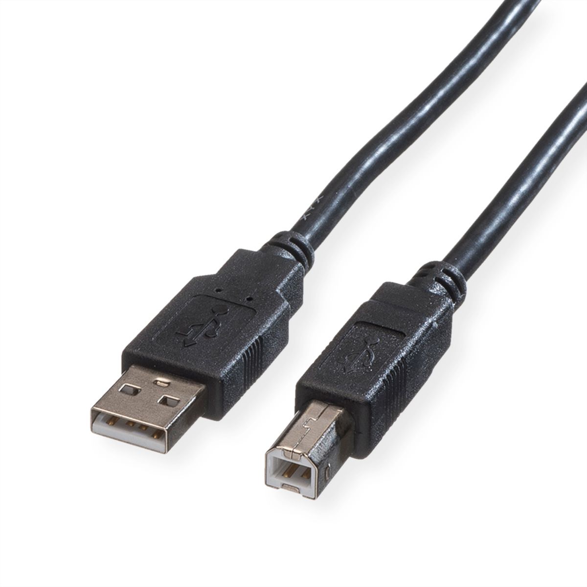 ROLINE USB 2.0 Cable, A - B, M/M, black, 3 m - SECOMP International