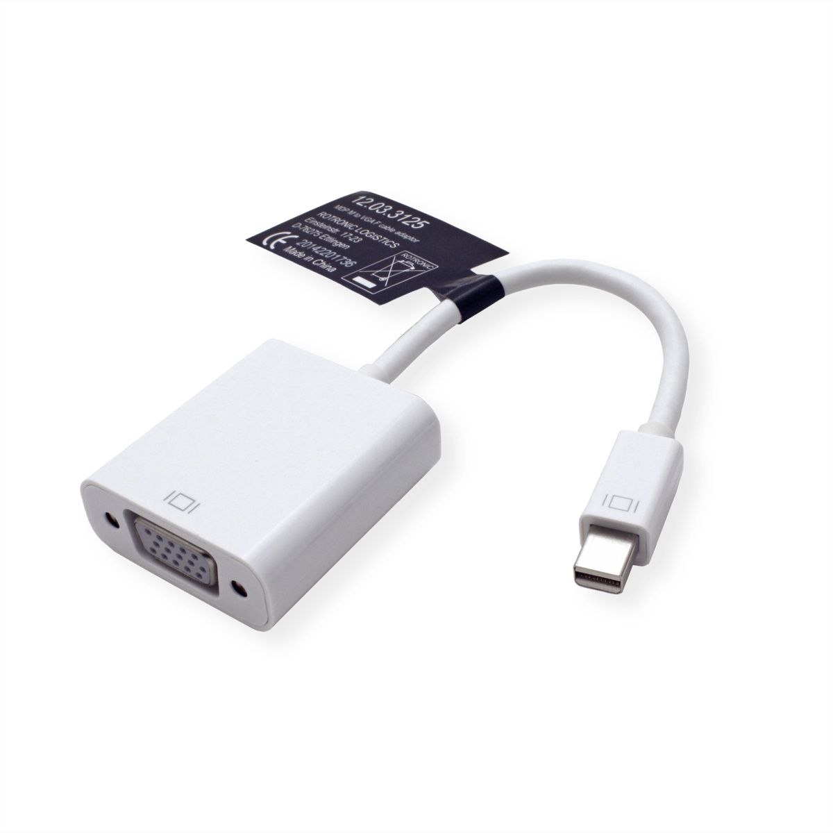 Roline Mini Displayport Vga Adapter Mini Dp M Vga F White Secomp International Ag