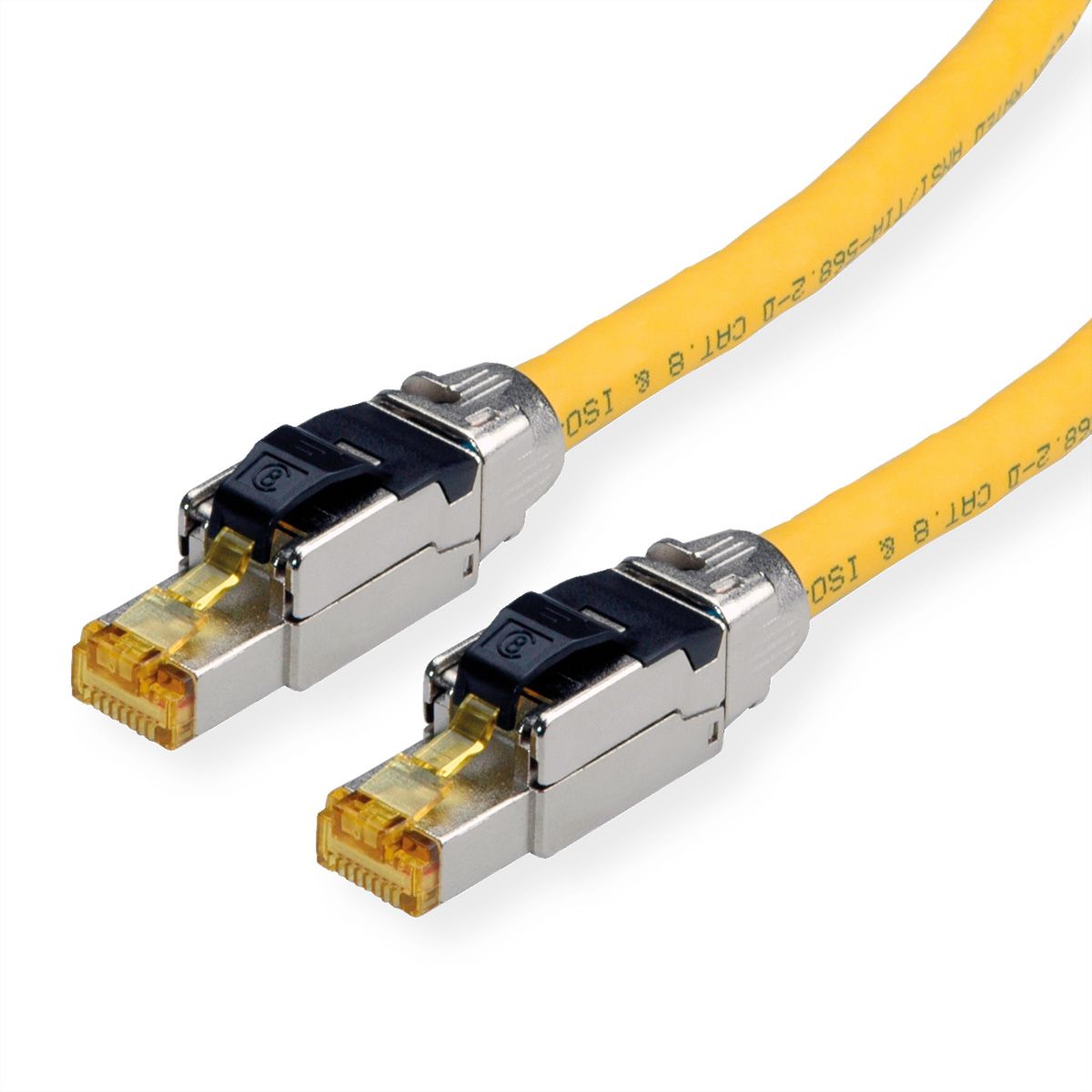 Yellow MCL 1m Cat6A F/UTP LSZH Patch Cable 