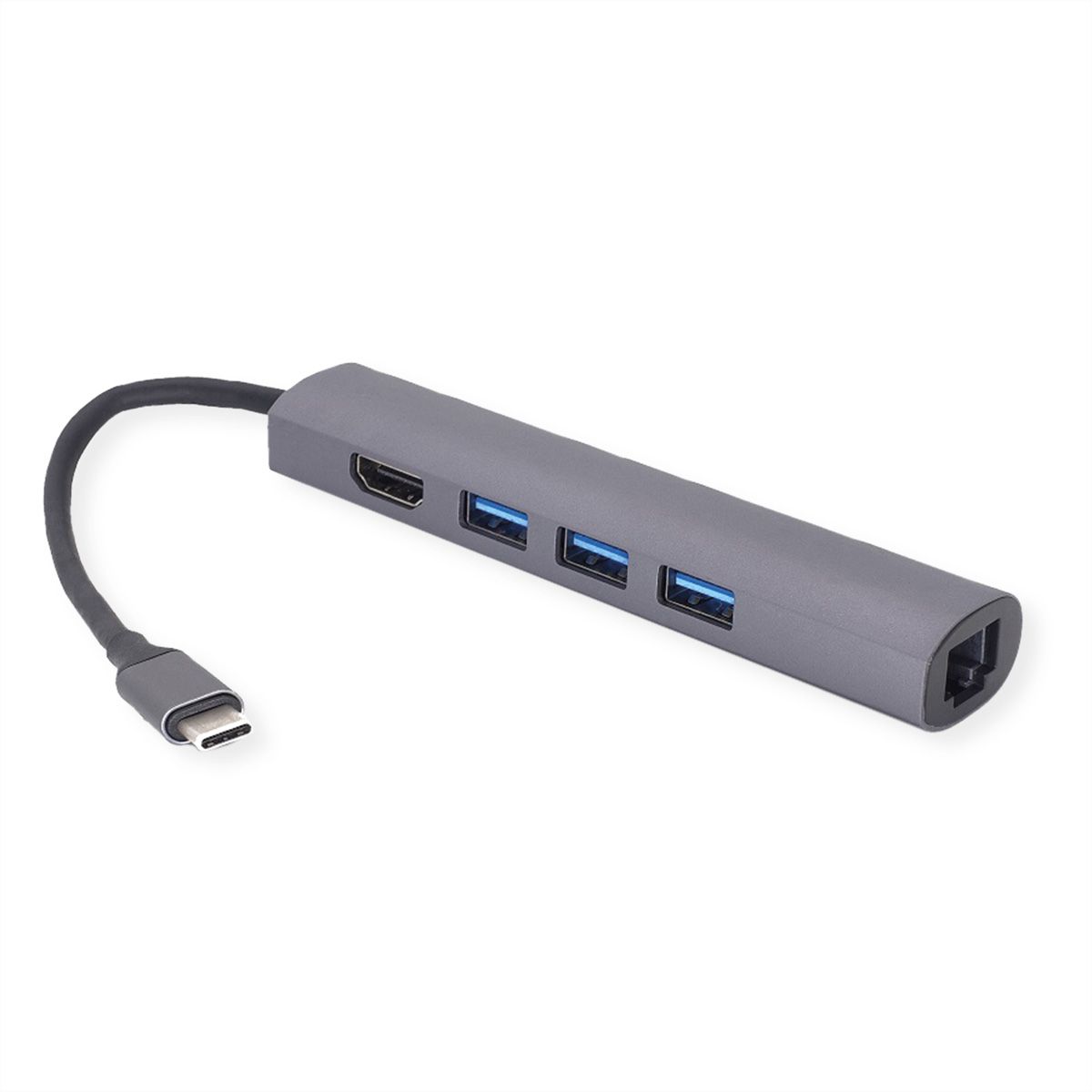 3x USB tipo A HDMI 4k grigio Gigabit Ethernet USB Tipo C Docking Station 