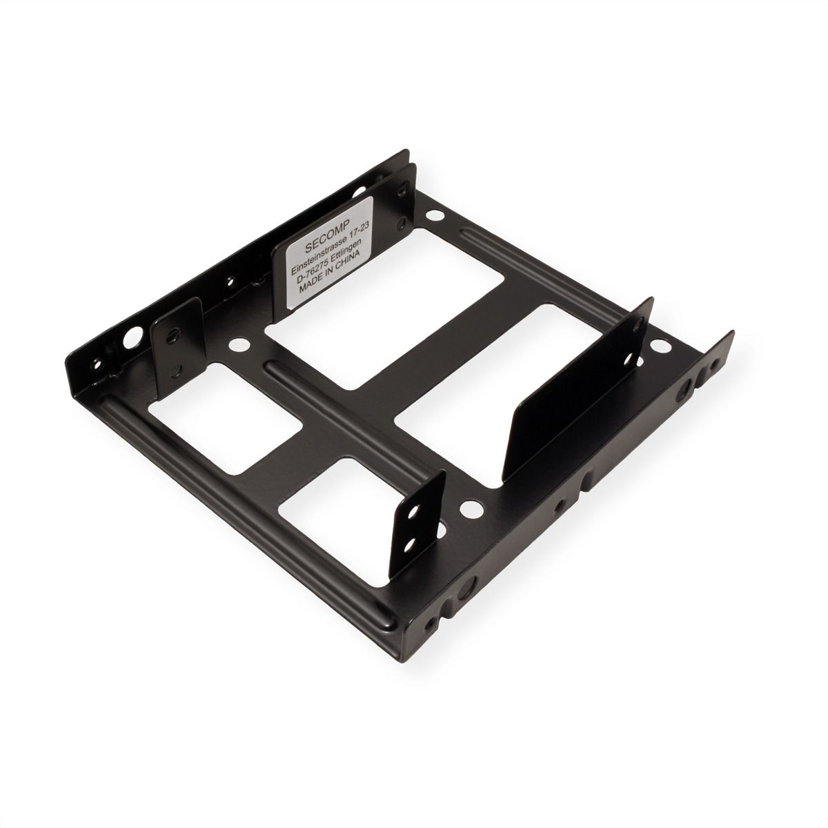 Hdd Ssd Mounting Adapter 3 5 Inch Frame For 2x 2 5 Inch Hdd Ssd Metal Black Secomp International Ag