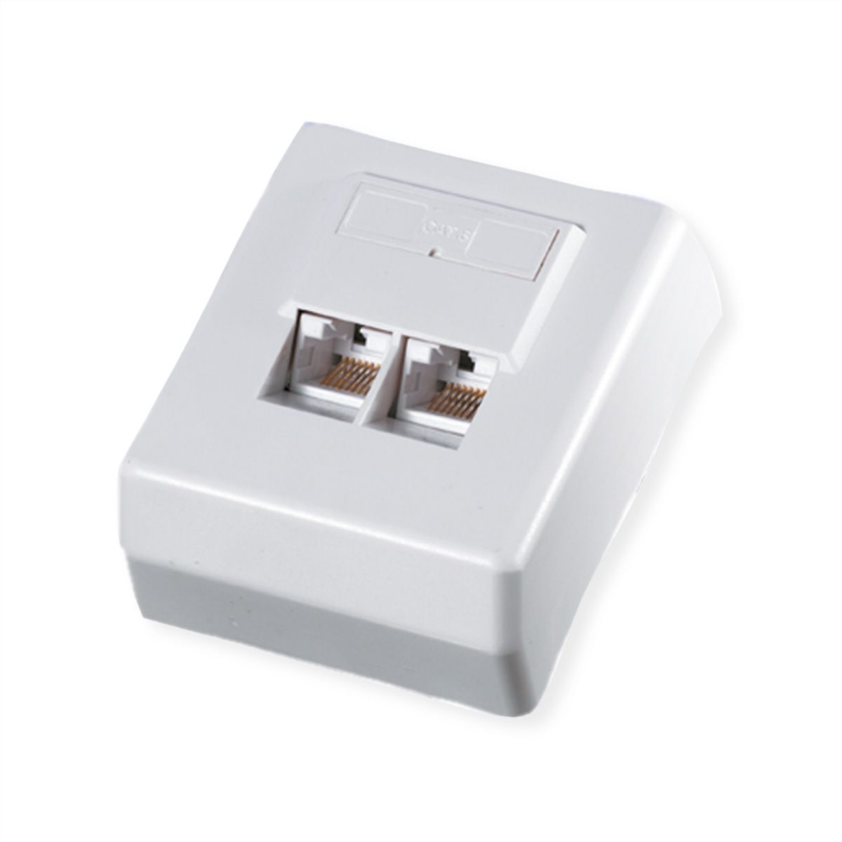 ROLINE Surface Mount Wall Jack, Cat.6, UTP, white International