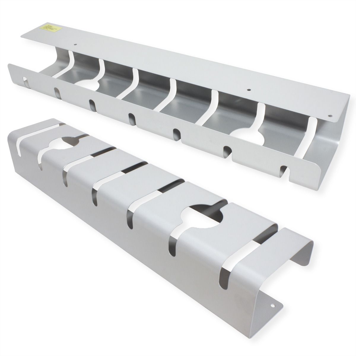 Roline Cable Cover Organizer Under Desk Mount 2 Pieces Silver