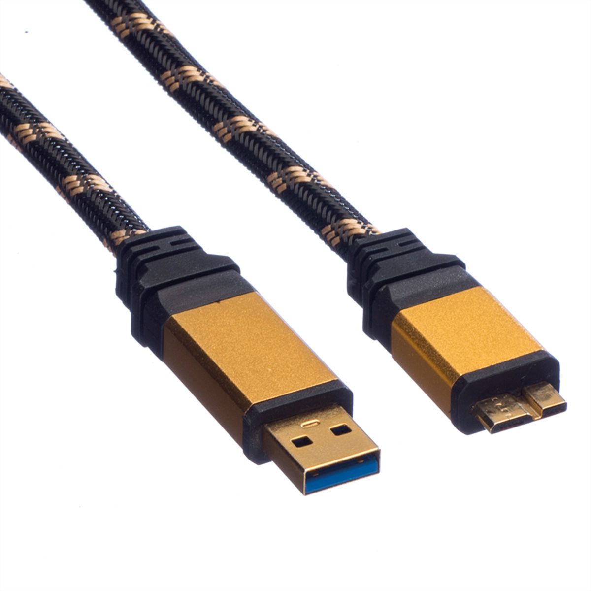 ROLINE GOLD USB 3.2 Gen 1 Cable, A Micro B, M/M, 0.8 m