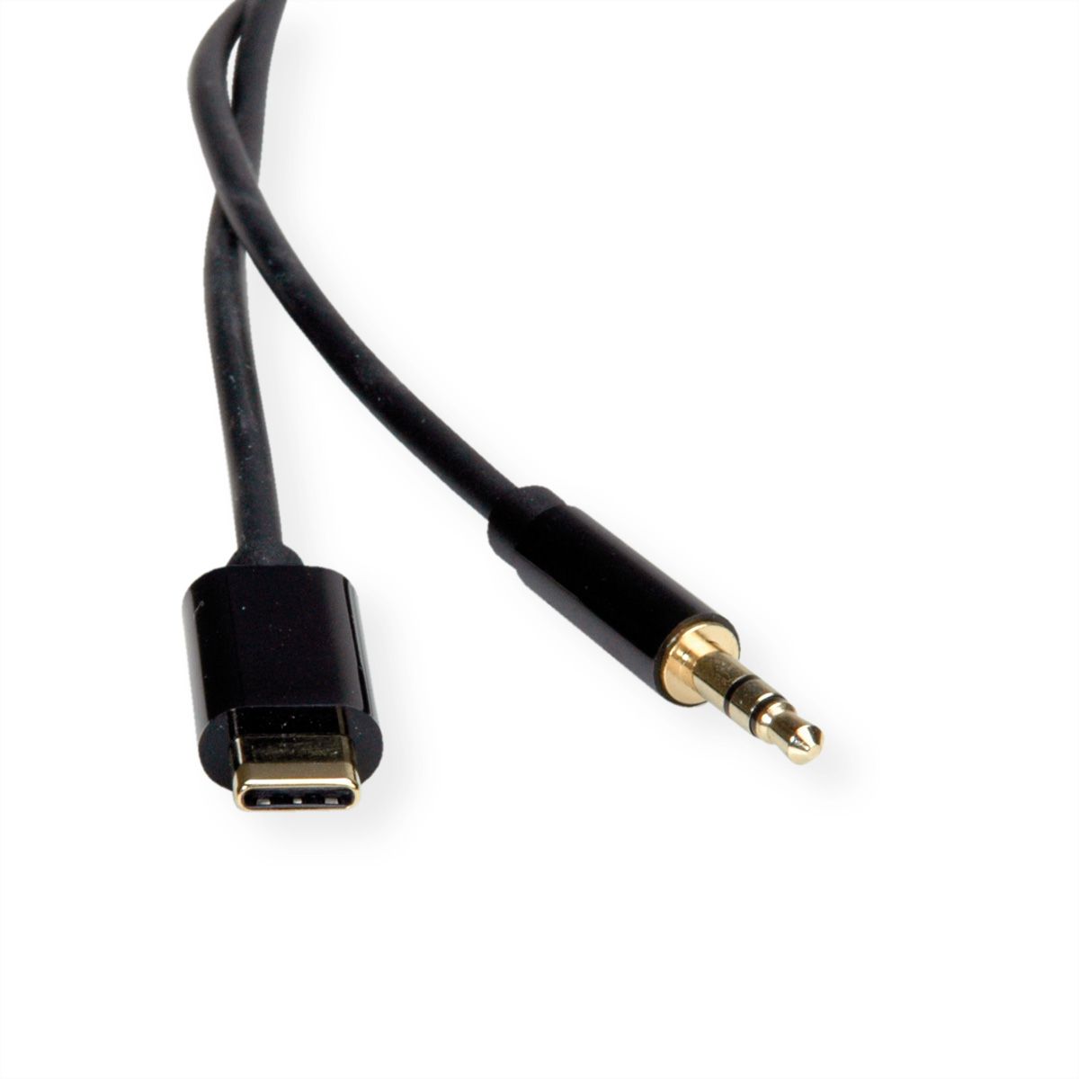 Roline Type C 3 5mm Audio Adapter M M Black 1 8 M Secomp International Ag
