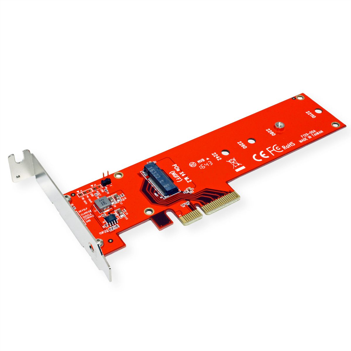 ROLINE PCIe 3.0 x4 3.3V5A Host Adapter for PCIe-NVMe M.2 110mm SSD