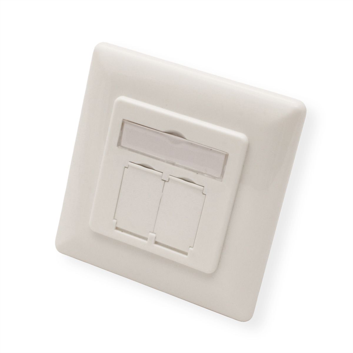 VALUE Cat.6A (Class EA) Flush Mount Wall Jack, STP, horizontal, white