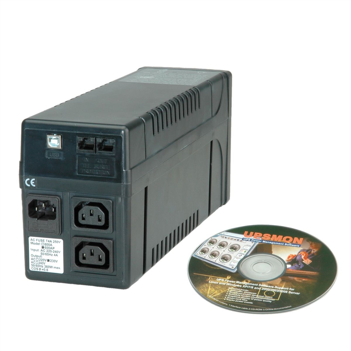 VALUE UPS, Line-Interactive, 400VA, USB Port