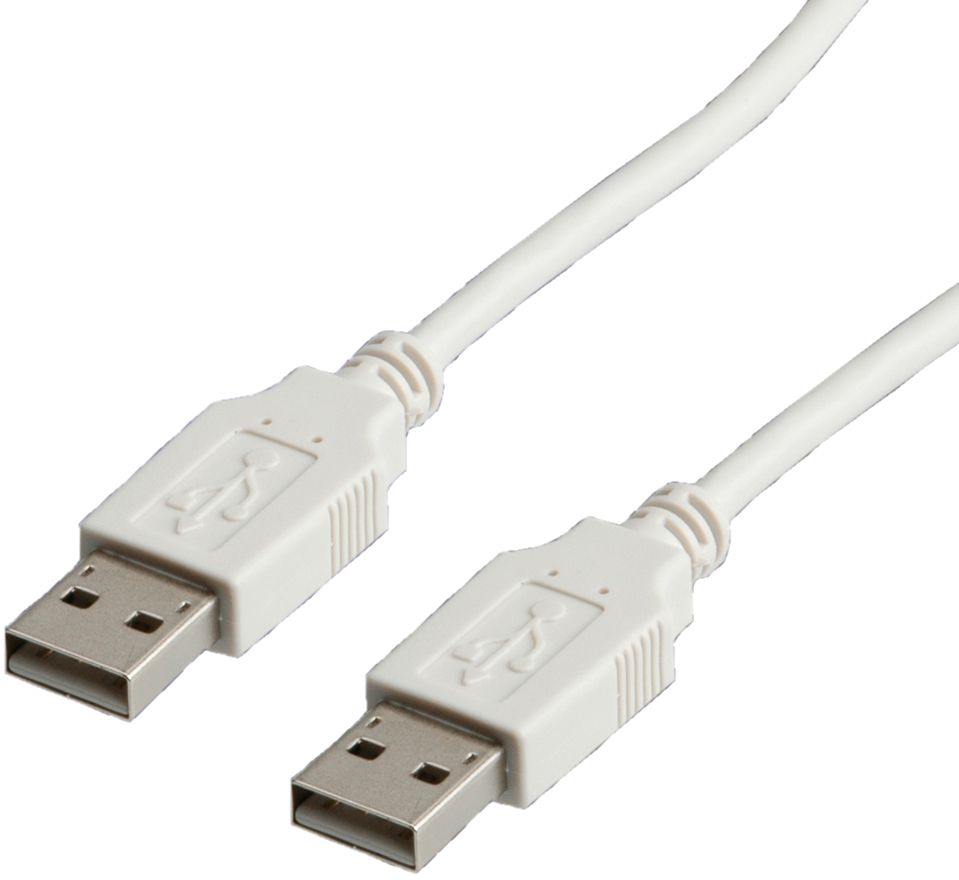 VALUE USB 2.0 Cable, A - A, M/M, white, 1.8 m