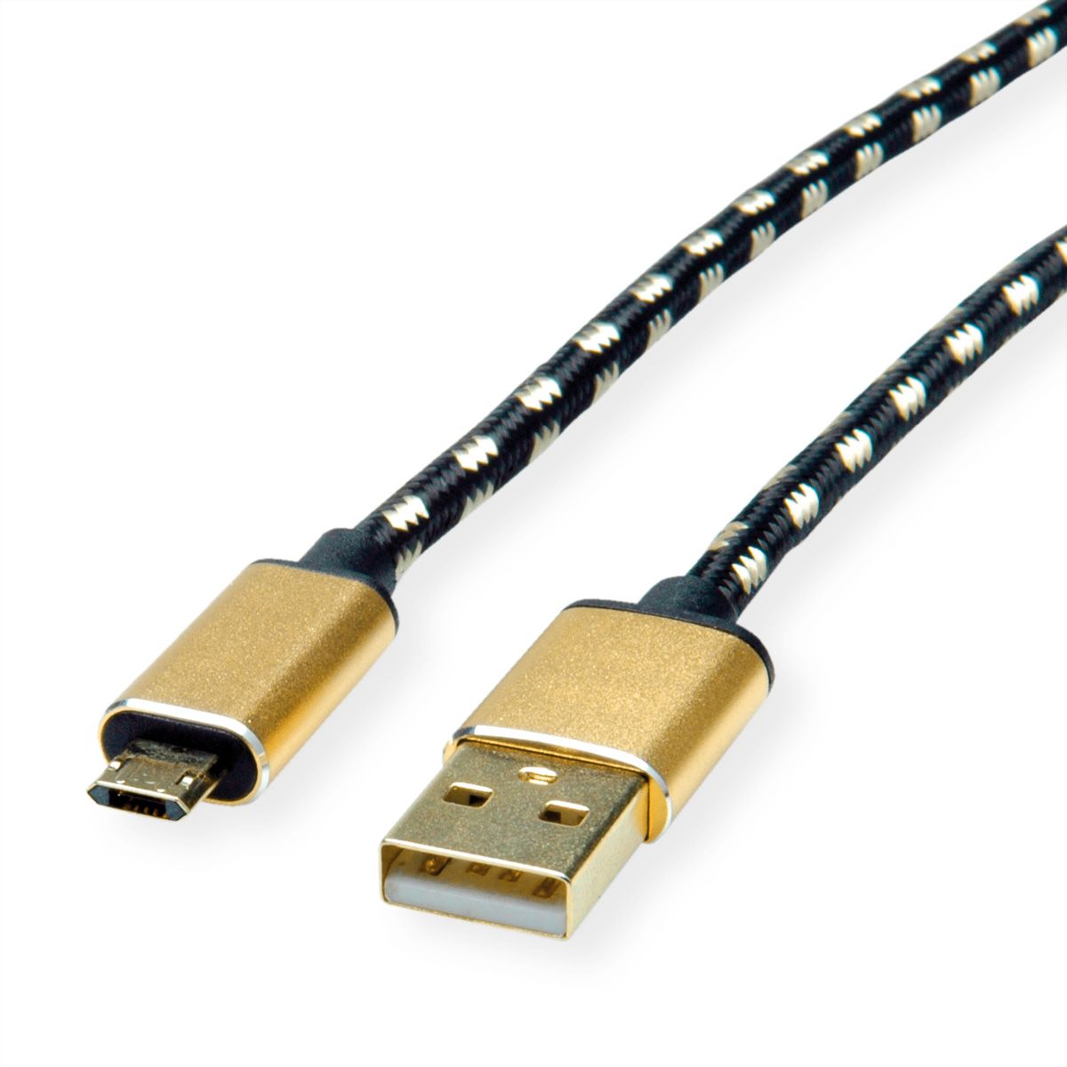ROLINE GOLD USB 2.0 Cable, A - Micro B (reversible), M/M, 1.8 m