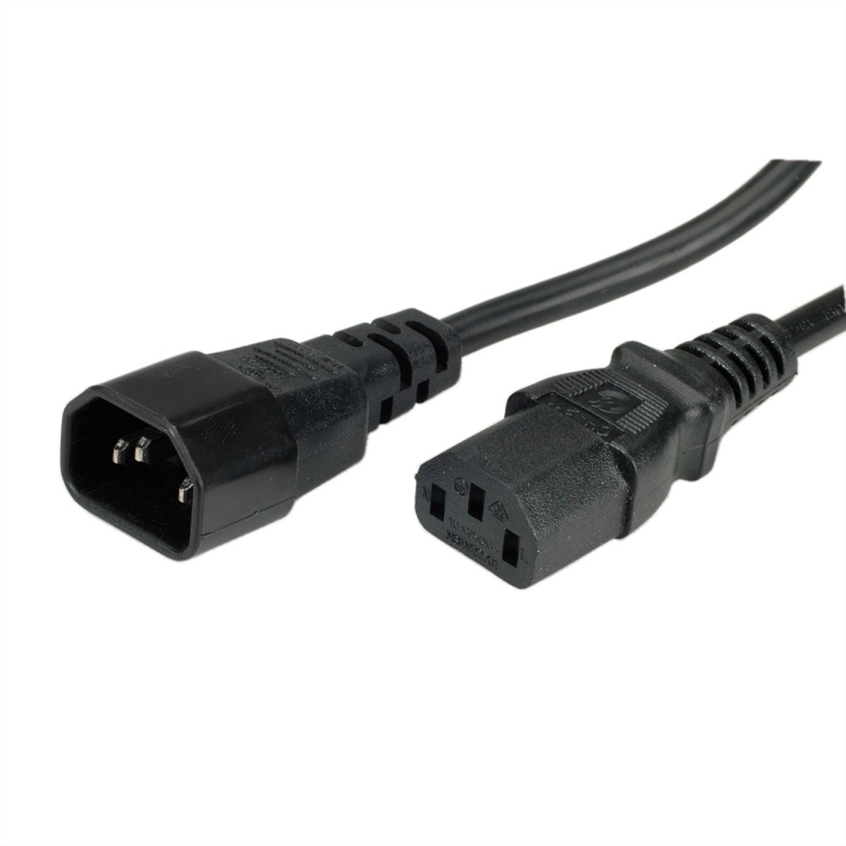 VALUE Monitor Power Cable, IEC 320 C14 - C13, black, 1.8 m - SECOMP ...