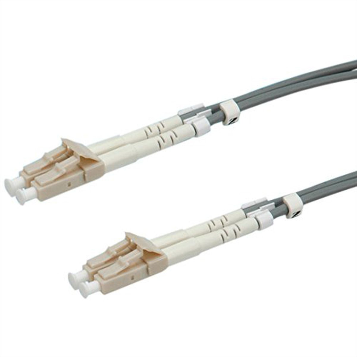 VALUE Fibre Optic Jumper Cable 50/125&micro;m LC/LC, OM2, grey, 5 m