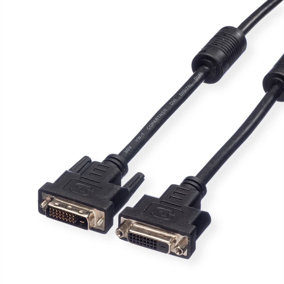 VALUE Monitor DVI Cable, DVI (24+1), Dual Link, M/F, 2 m