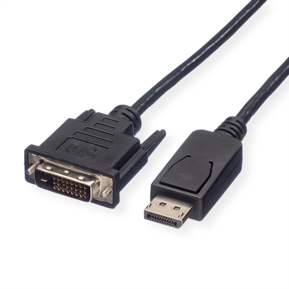 ROLINE DisplayPort Cable, DP-DVI (24+1), M/M, black, 2.0 m ...