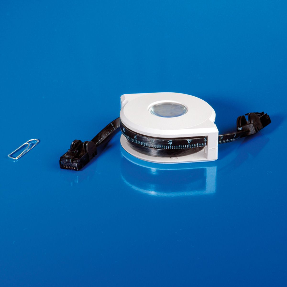 ROLINE UTP Patch Cord Cat.5e, black, 2 m, Retractable