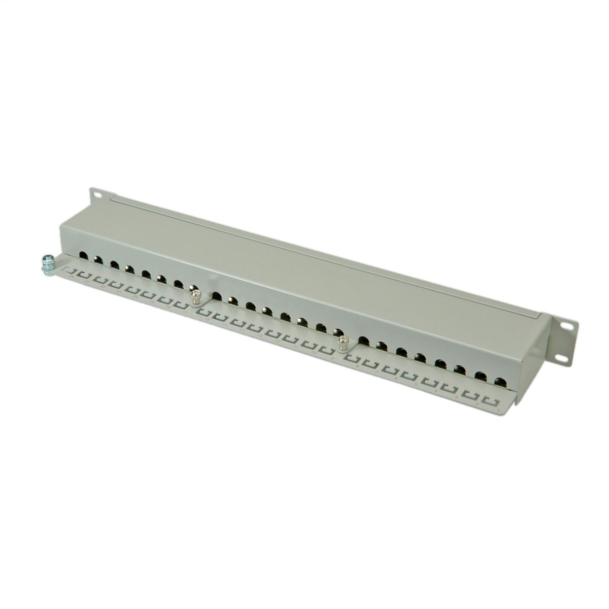 Roline Cat 6 Class E 19 Patch Panel 24 Ports Stp Light Grey Secomp International