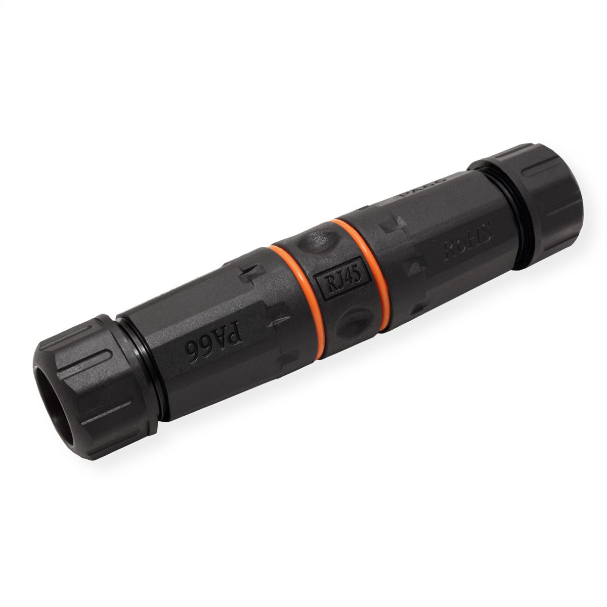 VALUE RJ45 Modular Coupler, Cat.6A (Class EA), STP, Outdoor/Industrial, black