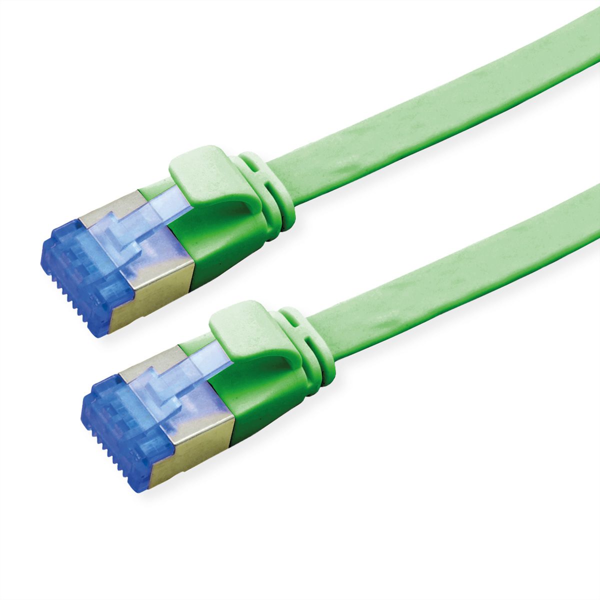 VALUE FTP Patch Cord, Cat.6A (Class EA), extraflat, green, 1 m