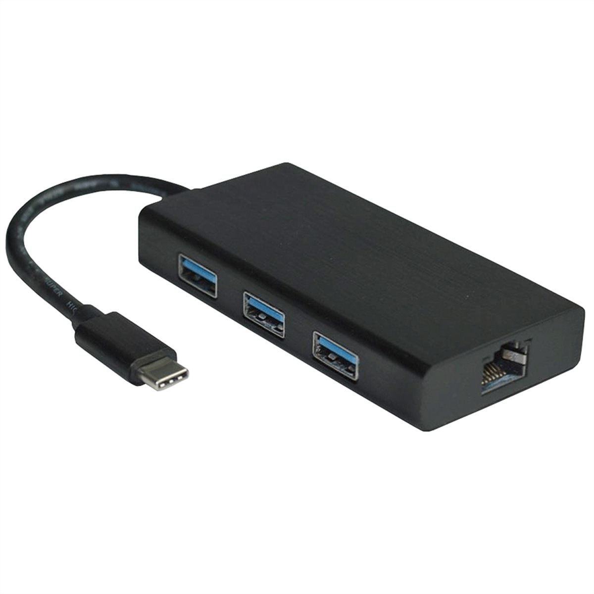 VALUE USB 3.2 Gen 1 Type C to Gigabit Ethernet Converter + Hub 3x USB 3.2  Gen 1 Type A - SECOMP International AG