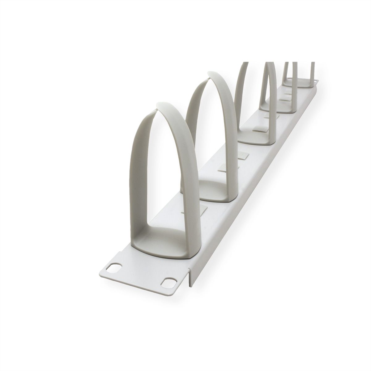 VALUE 19" Cable Management plate with Horizontal/Vertical cable rings for grey