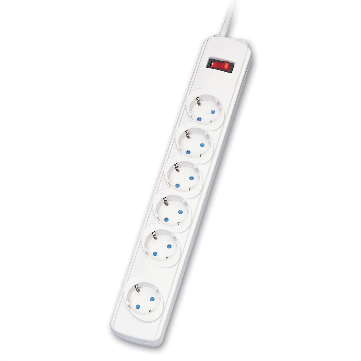 ROLINE Power Strip, 6-way, white, 1.8 m
