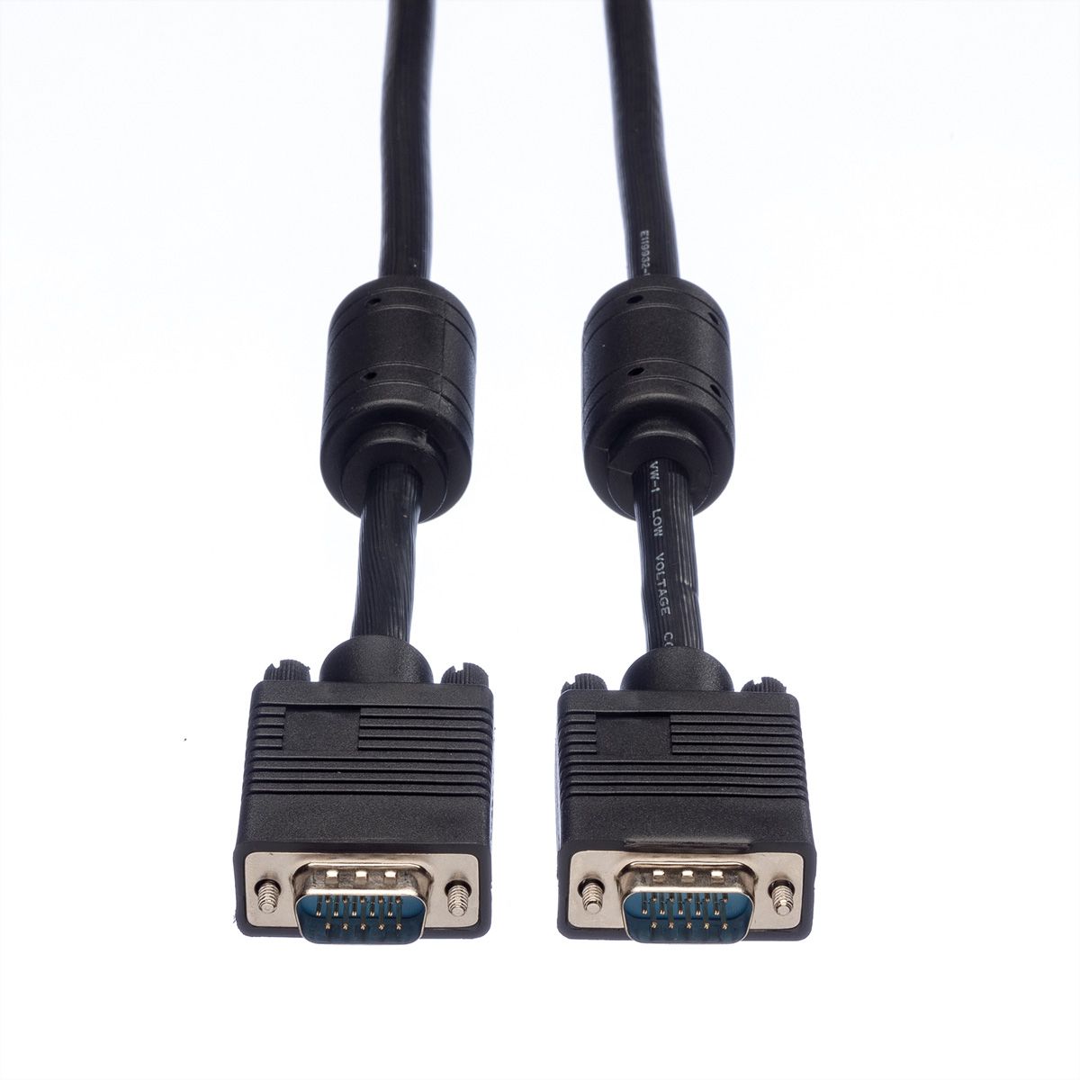 ROLINE HQ VGA Cable + Ferrite + DDC, HD15, M/M, 2 m