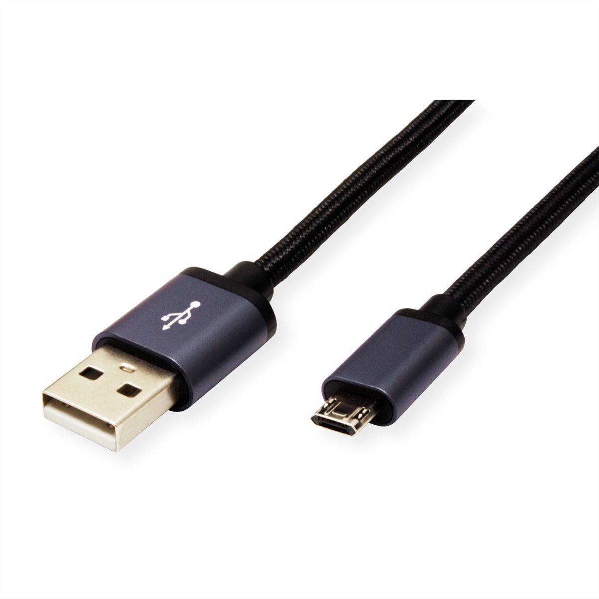 ROLINE USB 2.0 Cable, A - Micro B (reversible), M/M, 1.8 m