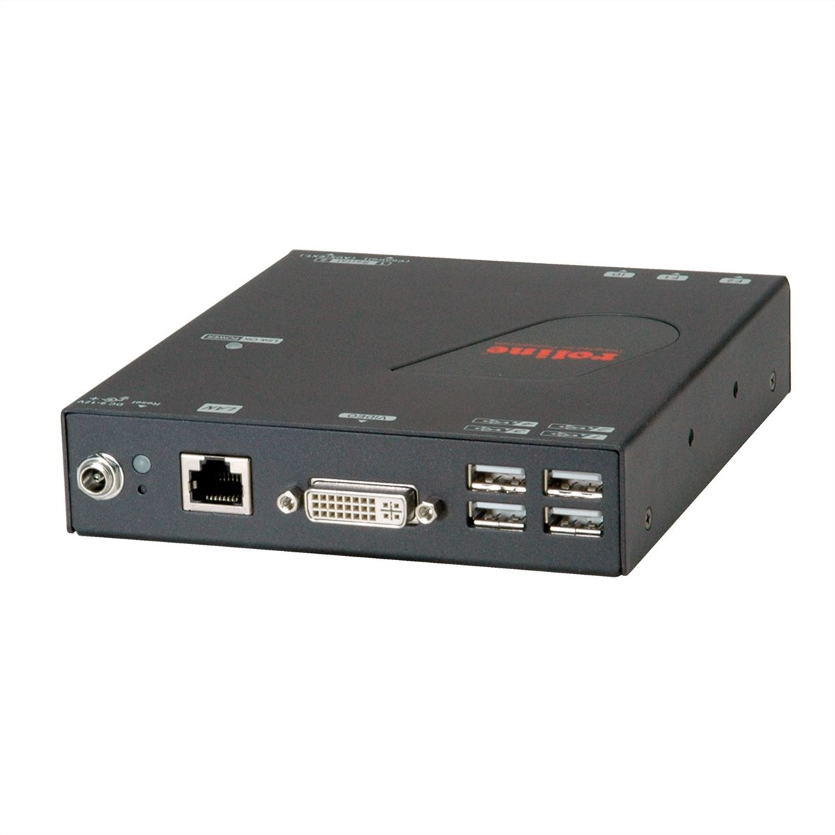 ROLINE KVM Extender over Gigabit Ethernet, DVI, USB, Receiver (RX)