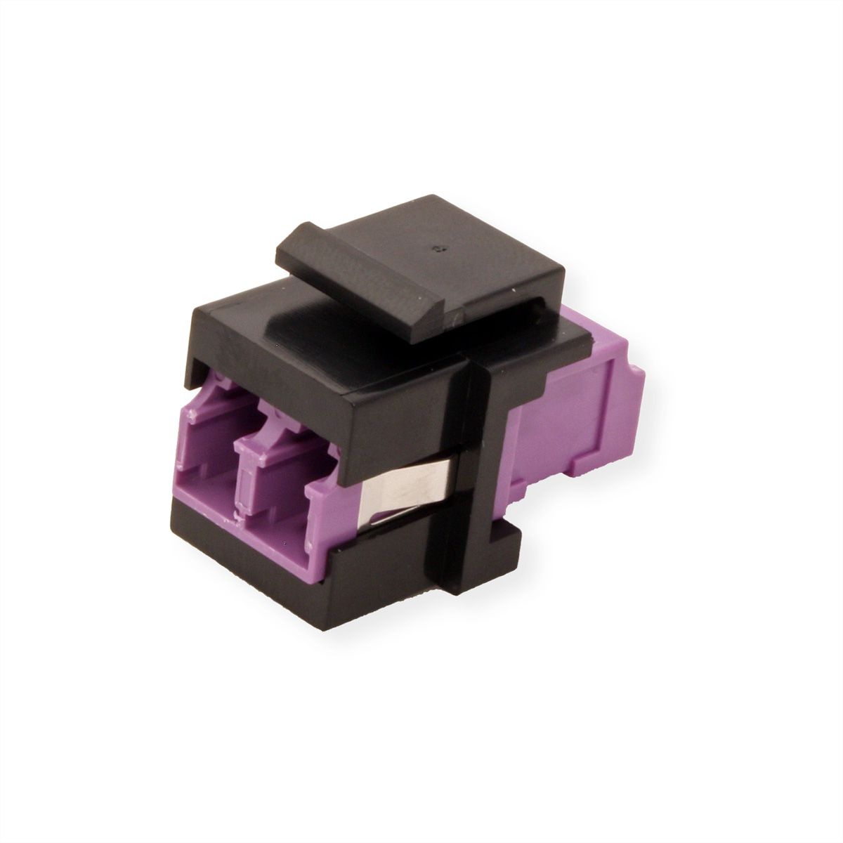 ROLINE Fiber Optic Keystone Jack, LC/LC Duplex, Multimode, OM4