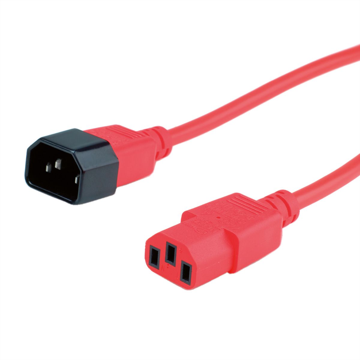 ROLINE Monitor Power Cable, IEC 320 C14 - C13, red, 1.8 m