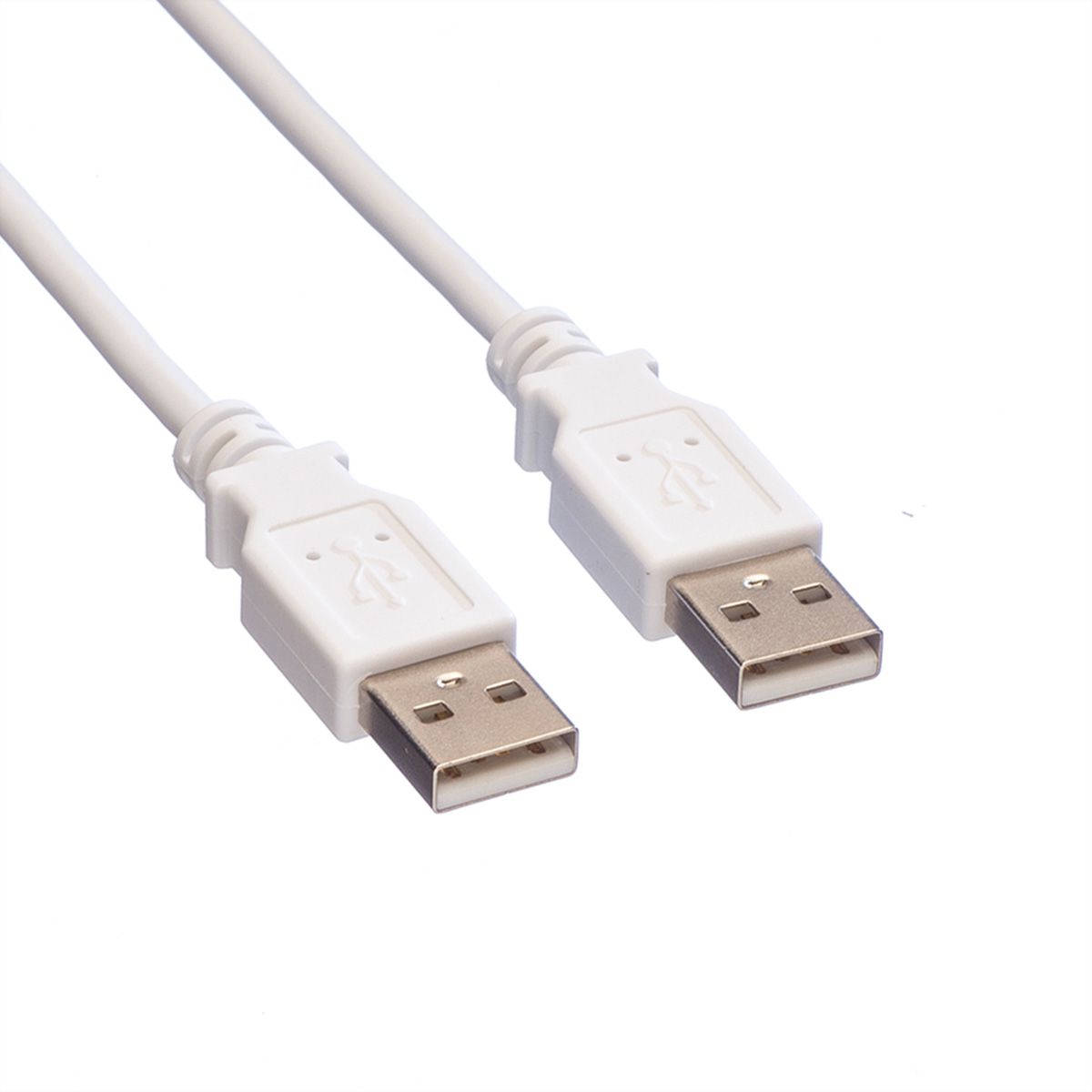 VALUE USB 2.0 Cable, A - A, M/M, white, 1.8 m