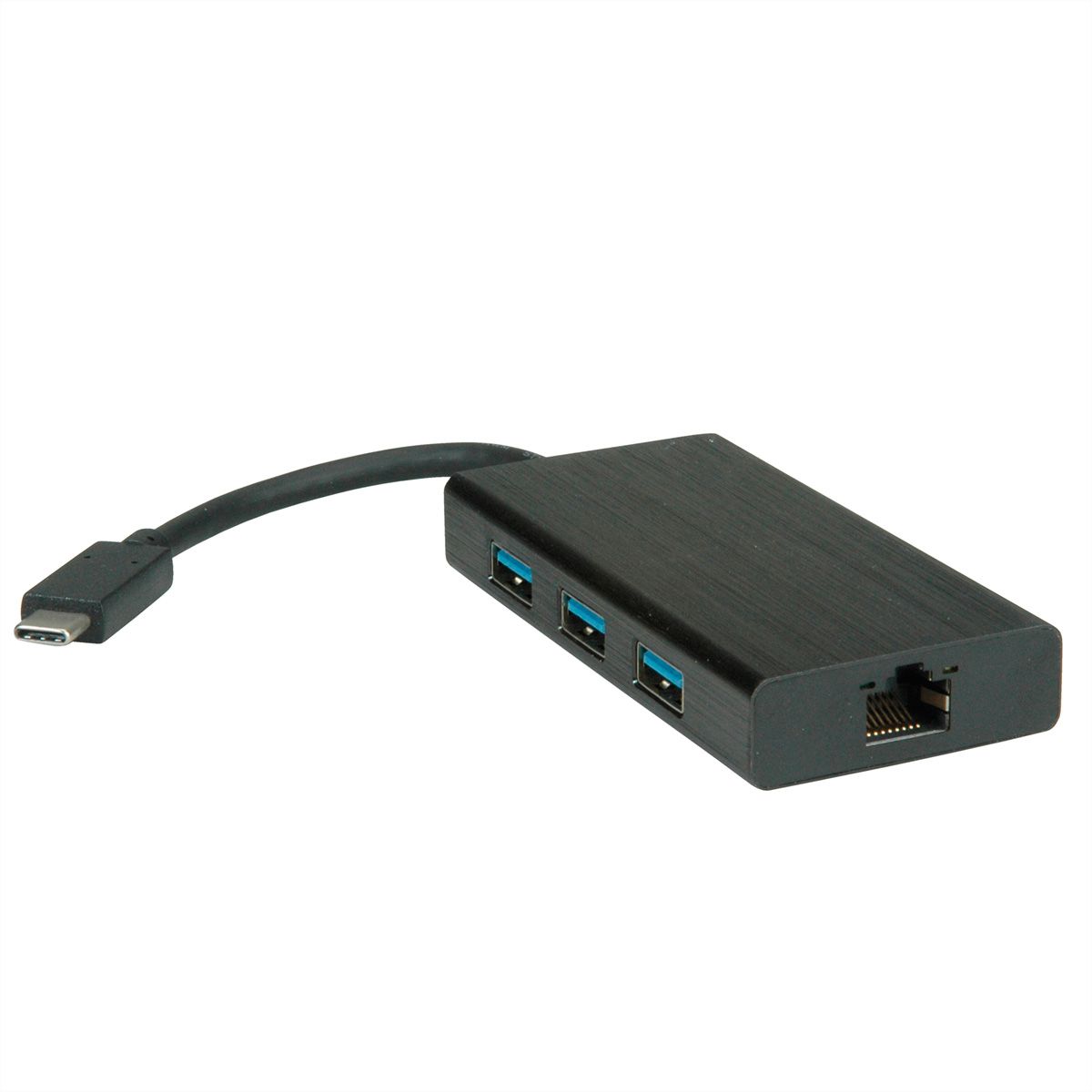 VALUE USB 3.2 Gen 1 Type C to Gigabit Converter + Hub 3x USB 3.2 1 Type A - SECOMP International AG