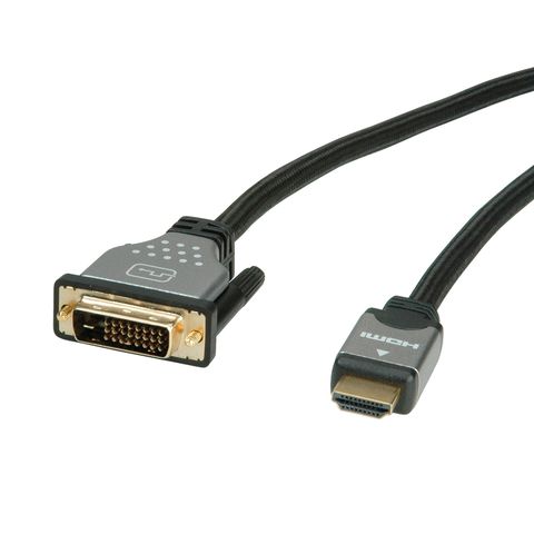 M /HDMI M 18+1 2,0 m ROLINE Câble de raccordement pour écran DVI 