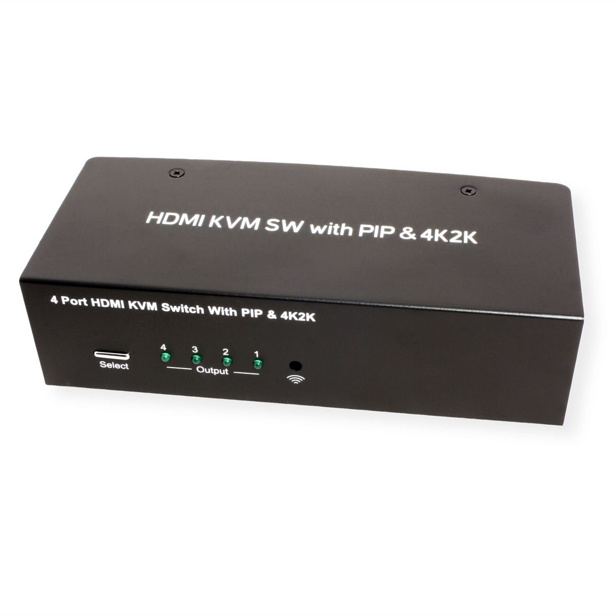 VALUE KVM Switch, 1 User - 4 PCs, 4K HDMI, USB, Audio, USB Hub 