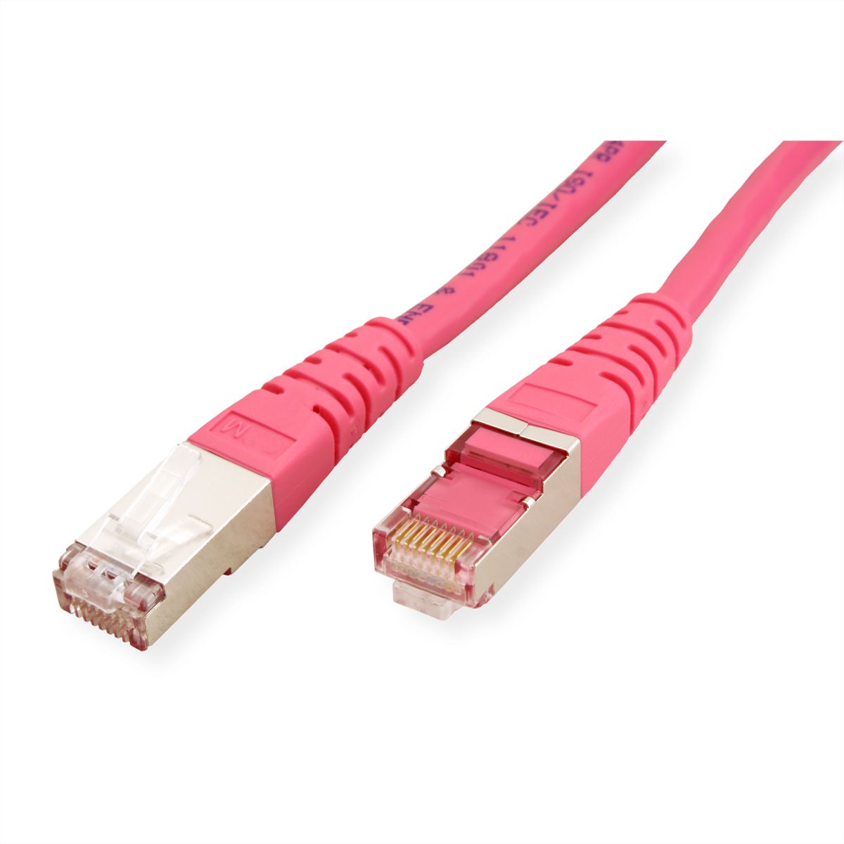 ROLINE S/FTP (PiMF) Patch Cord, Cat.6 (Class E), pink, 2 m
