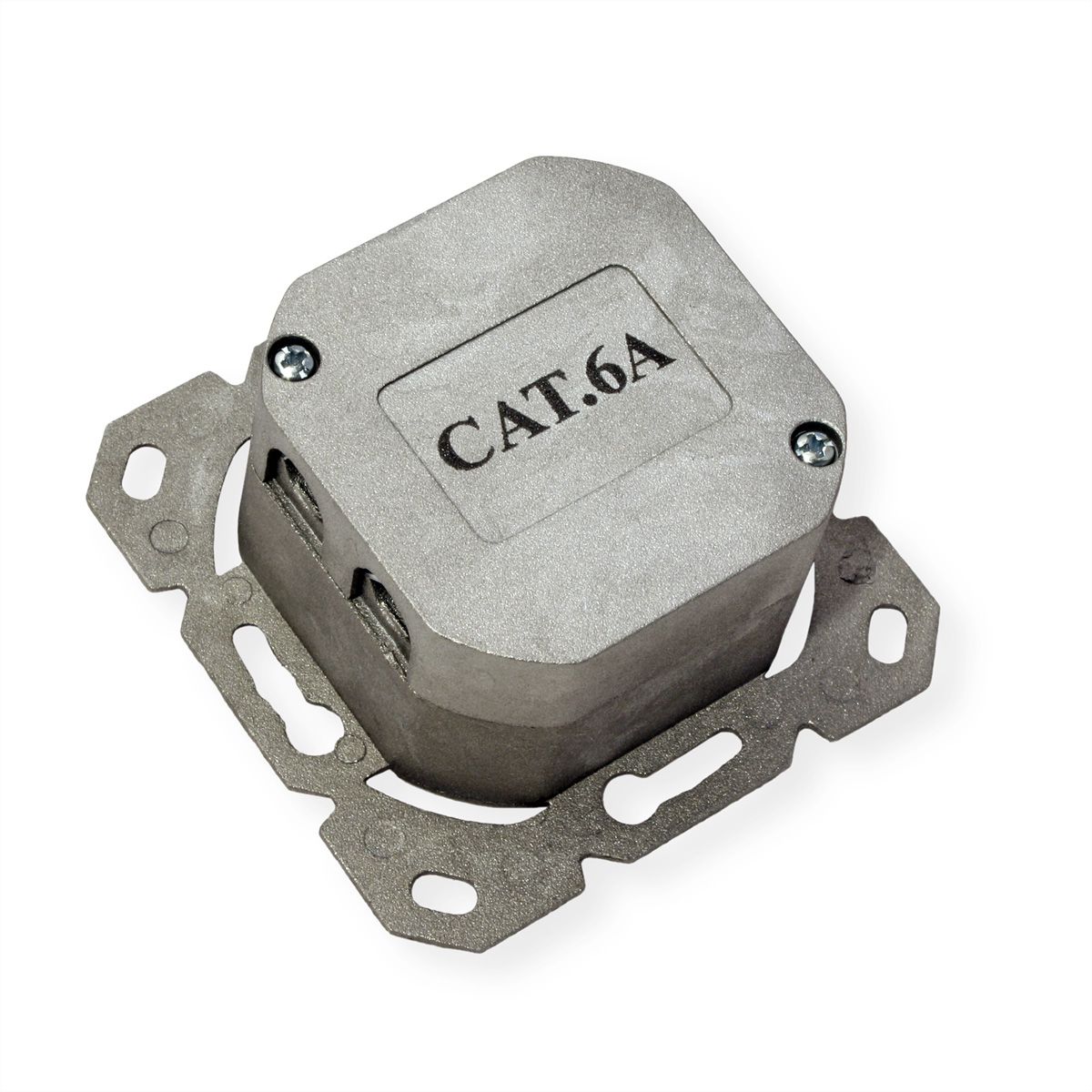 VALUE Cat.6A (Class EA) Flush Mount Wall Jack, STP, horizontal, white