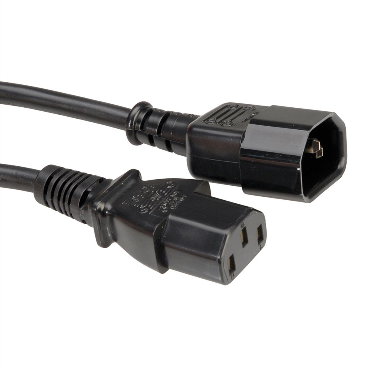 ROLINE Monitor Power Cable, IEC 320 C14 - C13, black, 1 m
