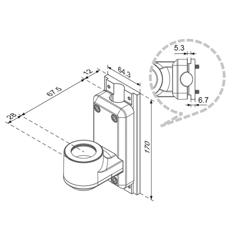 ROLINE Modular System TrackMount Bracket