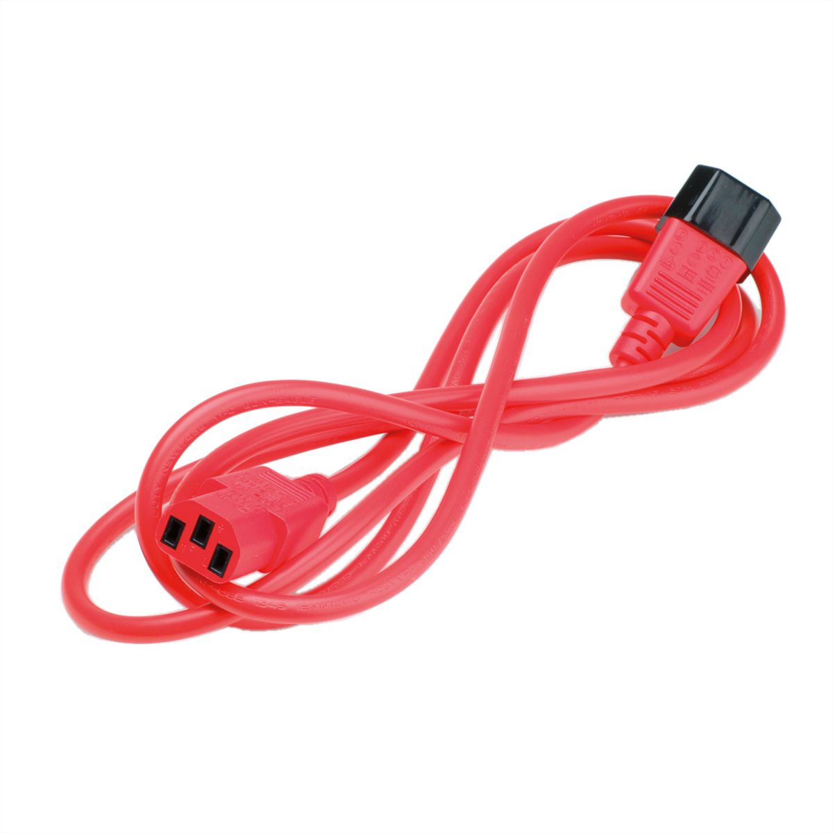 ROLINE Monitor Power Cable, IEC 320 C14 - C13, red, 1.8 m