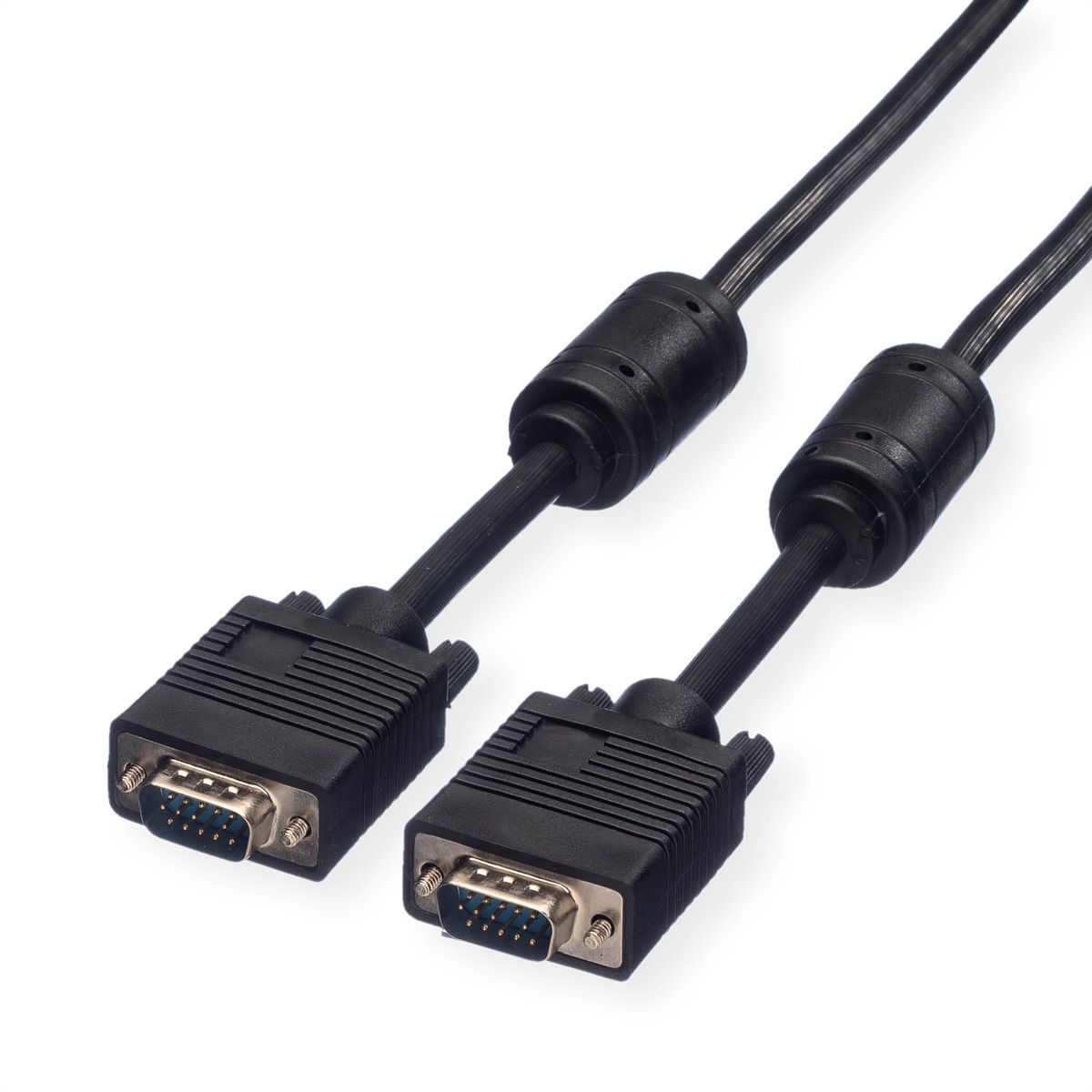 ROLINE HQ VGA Cable + Ferrite, HD15, M/M, 15 m