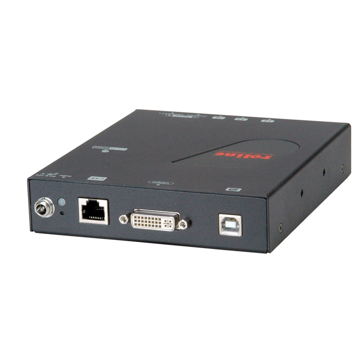 ROLINE KVM Extender over Gigabit Ethernet, DVI, USB, Transmitter (TX)