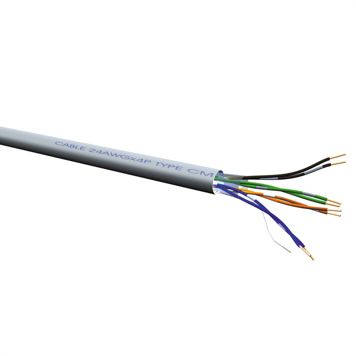 VALUE UTP Cable Cat.5e (Class D), Solid Wire, AWG24, grey, 300 m