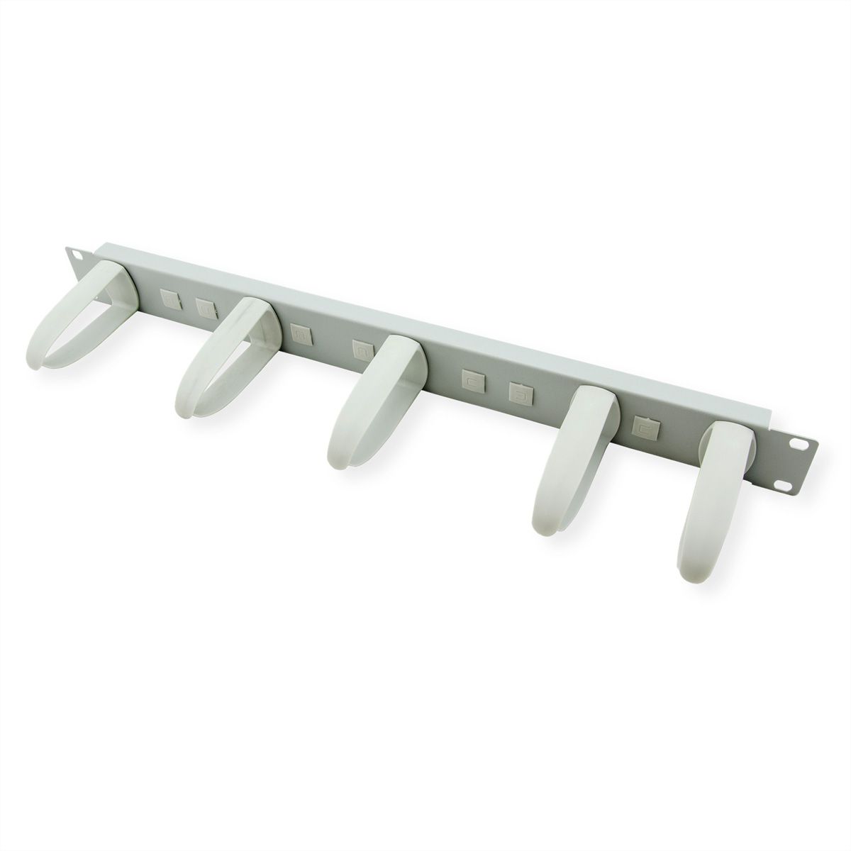 VALUE 19" Cable Management plate with Horizontal/Vertical cable rings for grey