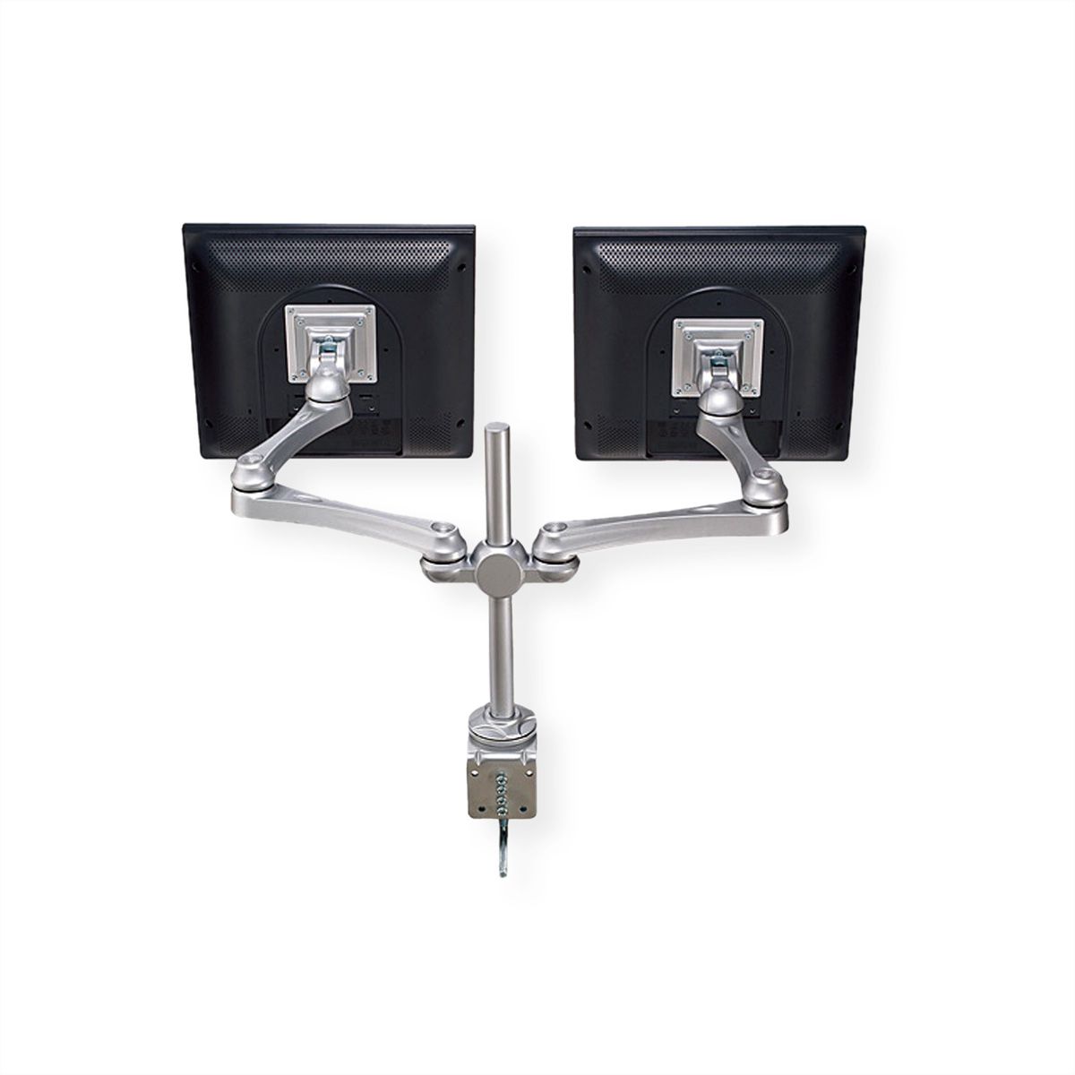 ROLINE Dual LCD Monitor Arm, Desk Clamp, 4 Joints - SECOMP International AG