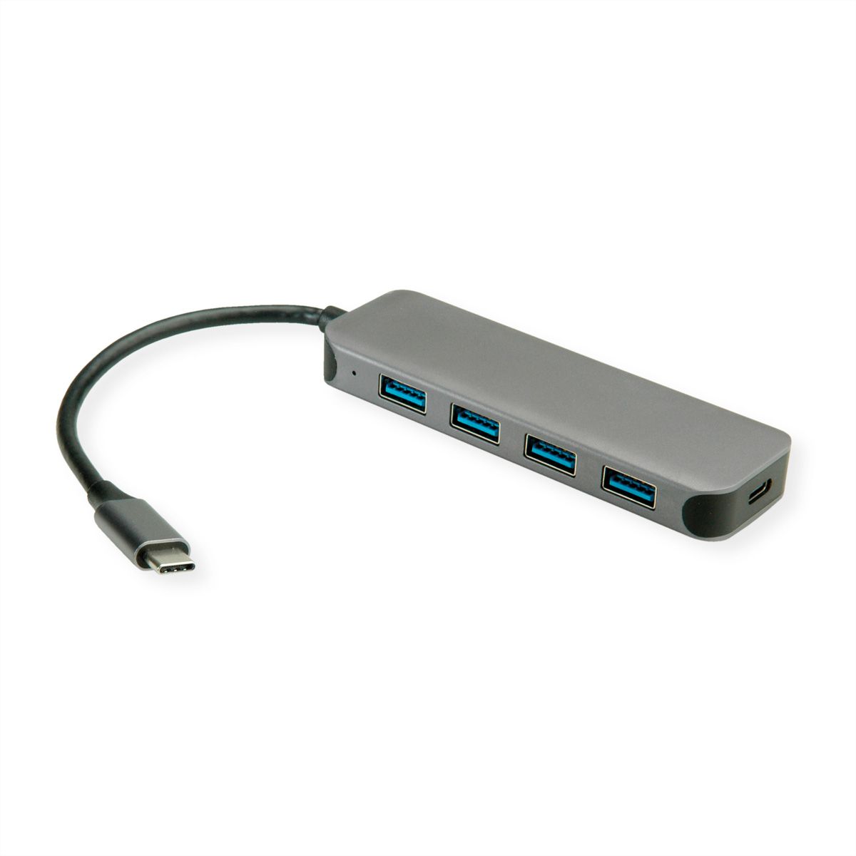 VALUE USB 3.2 Gen 1 Hub, 4 Ports, Type C connection cable, with PD International AG